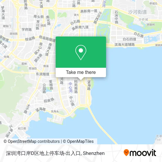 深圳湾口岸D区地上停车场-出入口 map