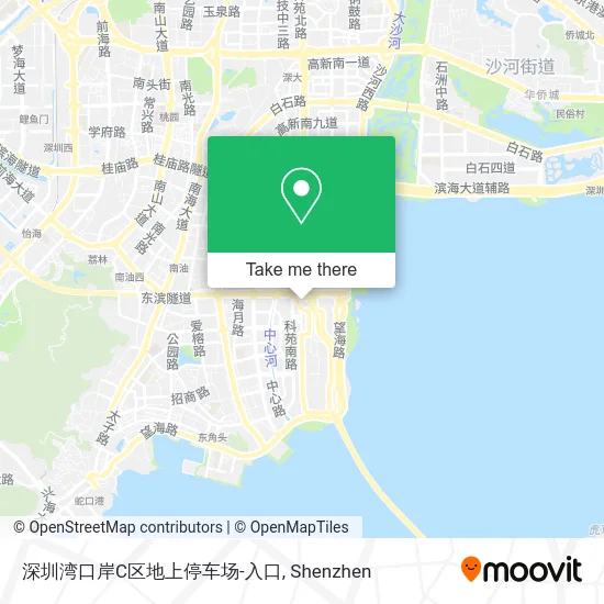 深圳湾口岸C区地上停车场-入口 map