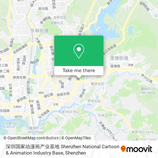 深圳国家动漫画产业基地 Shenzhen National Cartoon & Animation Industry Base map