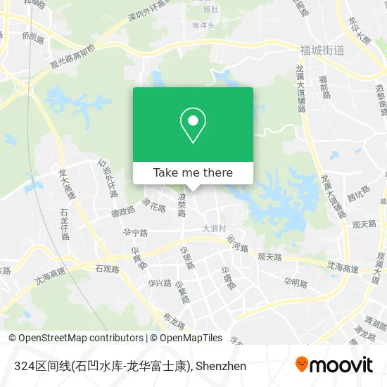 324区间线(石凹水库-龙华富士康) map