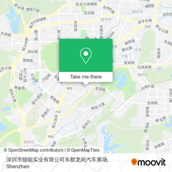 深圳市骏能实业有限公司东都龙岗汽车展场 map