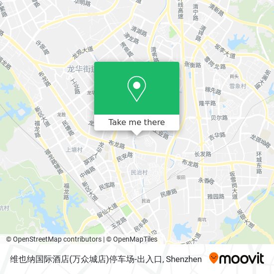 维也纳国际酒店(万众城店)停车场-出入口 map