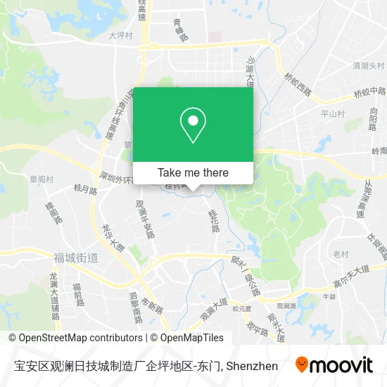 宝安区观澜日技城制造厂企坪地区-东门 map