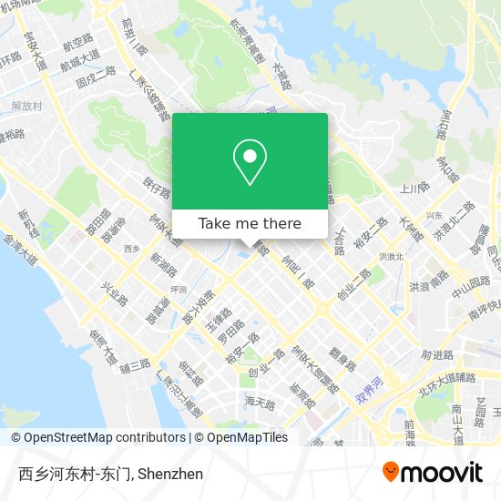 西乡河东村-东门 map