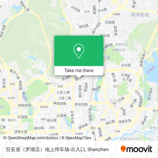 百安居（罗湖店）地上停车场-出入口 map