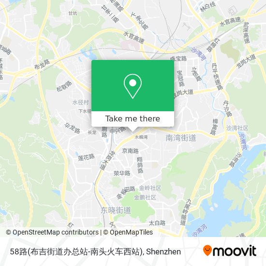 58路(布吉街道办总站-南头火车西站) map