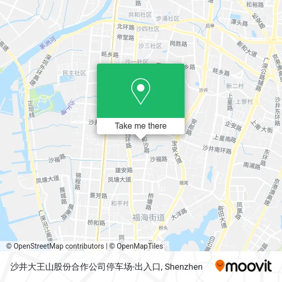 沙井大王山股份合作公司停车场-出入口 map