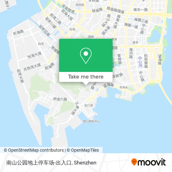 南山公园地上停车场-出入口 map