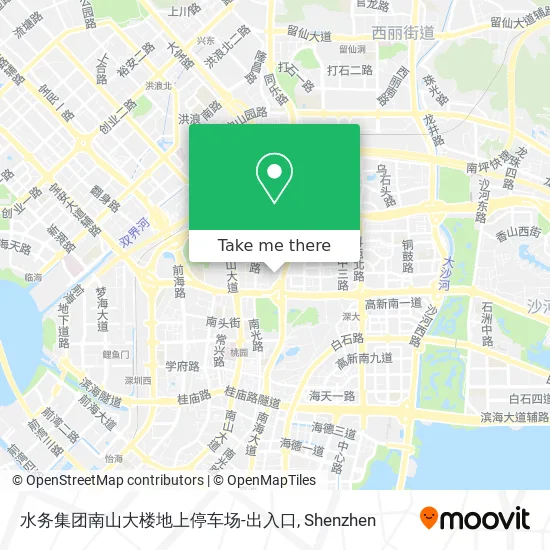 水务集团南山大楼地上停车场-出入口 map