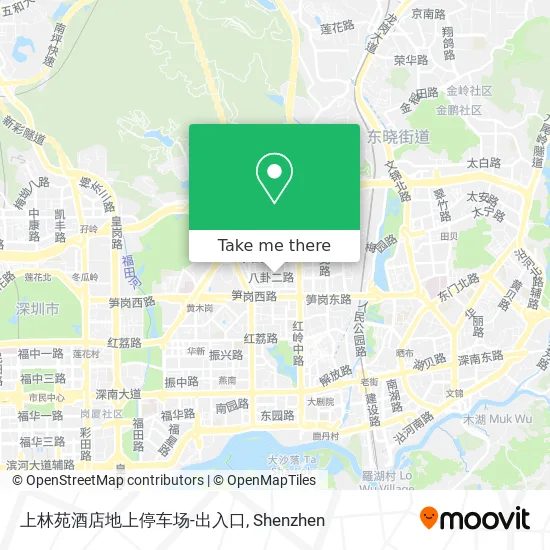 上林苑酒店地上停车场-出入口 map