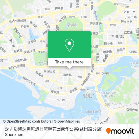 深圳后海深圳湾漾日湾畔花园豪华公寓(益田路分店) map