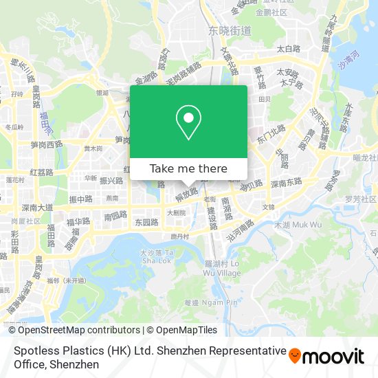 Spotless Plastics (HK) Ltd. Shenzhen Representative Office map