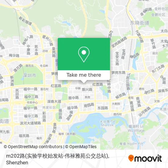 m202路(实验学校始发站-伟禄雅苑公交总站) map