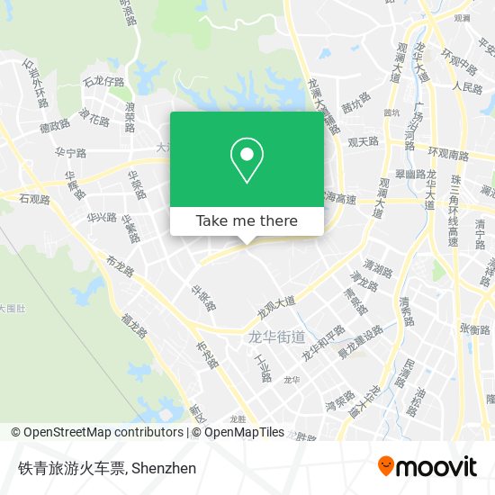 铁青旅游火车票 map