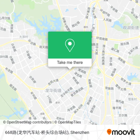 668路(龙华汽车站-桥头综合场站) map