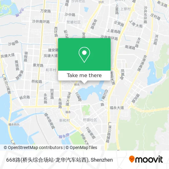 668路(桥头综合场站-龙华汽车站西) map