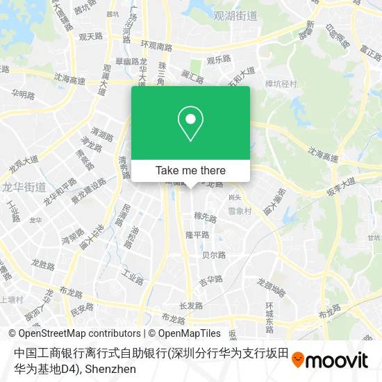 中国工商银行离行式自助银行(深圳分行华为支行坂田华为基地D4) map
