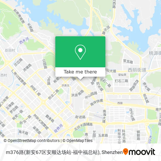 m376路(新安67区安顺达场站-福中福总站) map