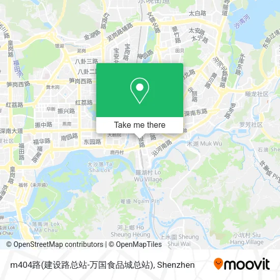 m404路(建设路总站-万国食品城总站) map