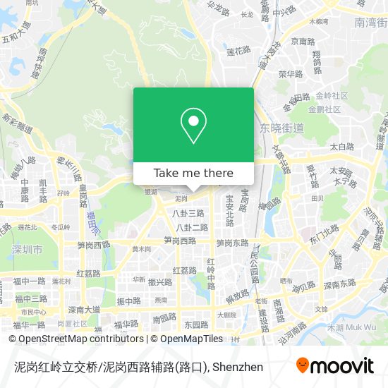 泥岗红岭立交桥/泥岗西路辅路(路口) map