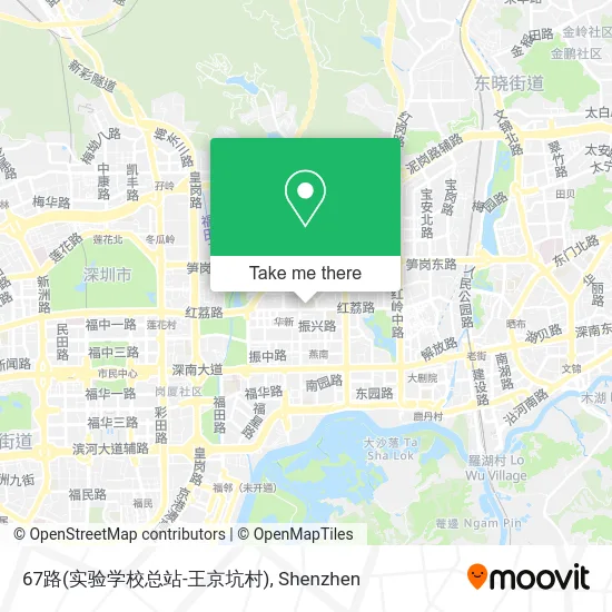 67路(实验学校总站-王京坑村) map