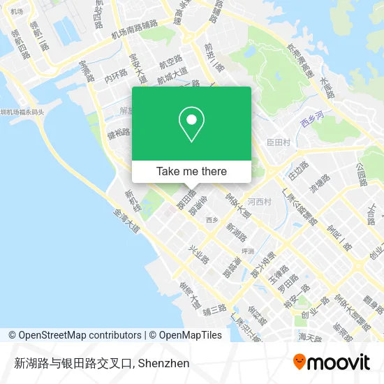新湖路与银田路交叉口 map