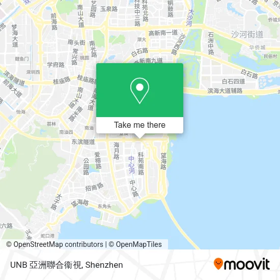 UNB 亞洲聯合衞視 map