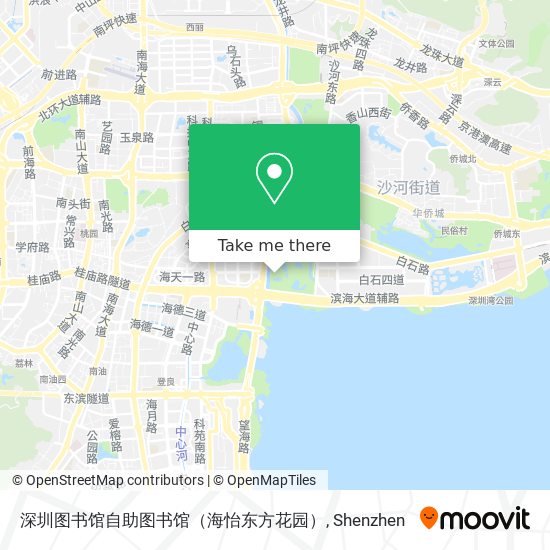 深圳图书馆自助图书馆（海怡东方花园） map