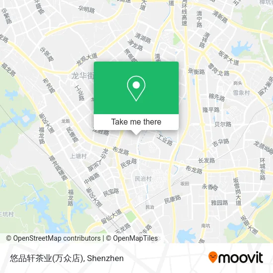 悠品轩茶业(万众店) map