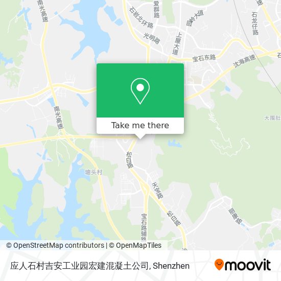 应人石村吉安工业园宏建混凝土公司 map