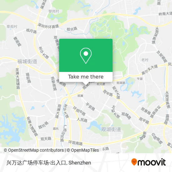 兴万达广场停车场-出入口 map