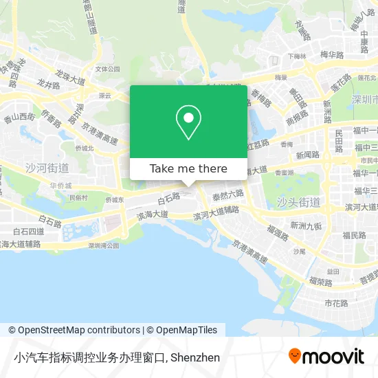 小汽车指标调控业务办理窗口 map