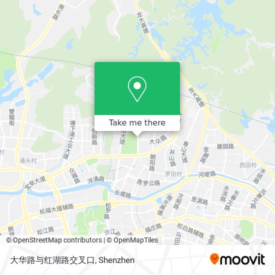 大华路与红湖路交叉口 map