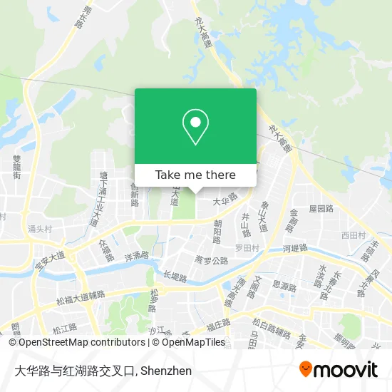 大华路与红湖路交叉口 map