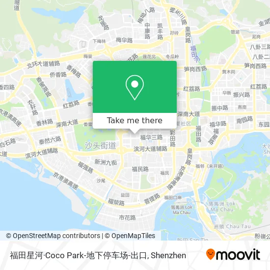 福田星河·Coco Park-地下停车场-出口 map