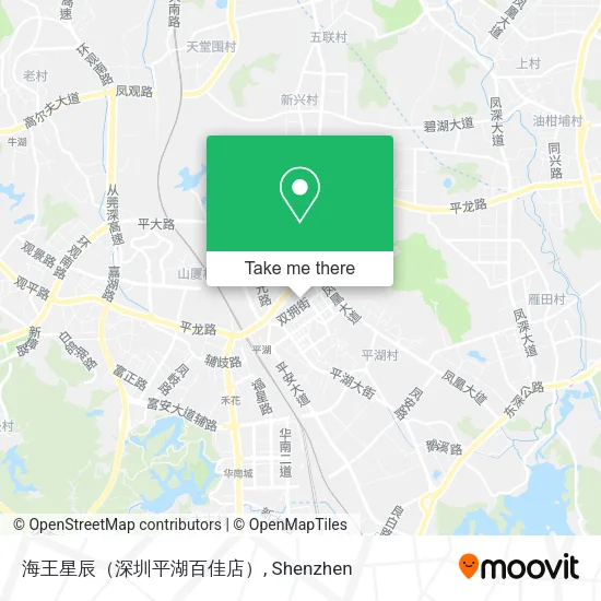 海王星辰（深圳平湖百佳店） map