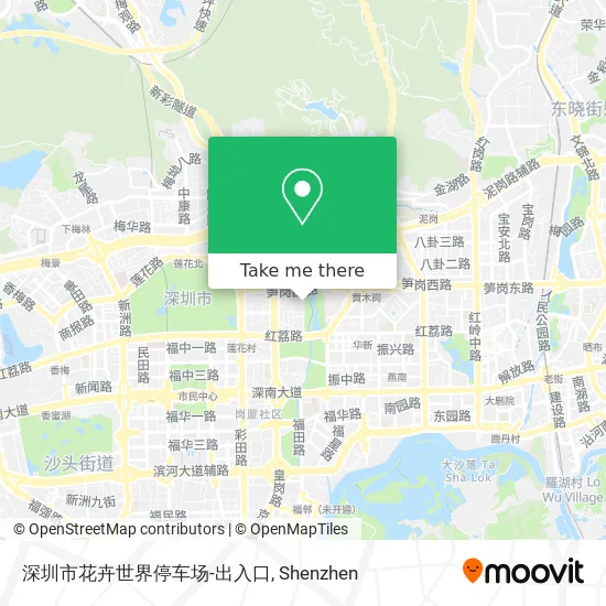 深圳市花卉世界停车场-出入口 map