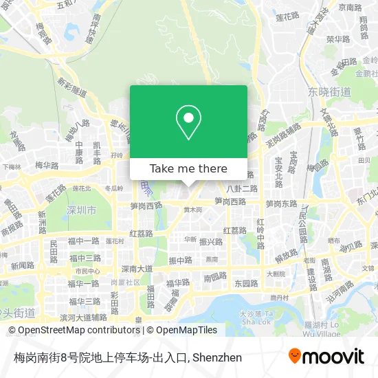 梅岗南街8号院地上停车场-出入口 map