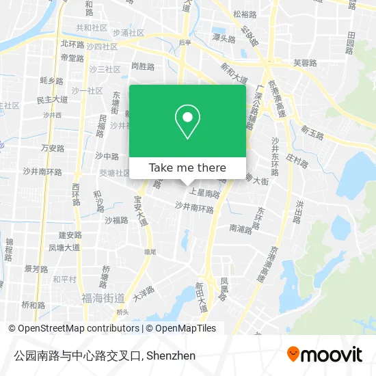 公园南路与中心路交叉口 map