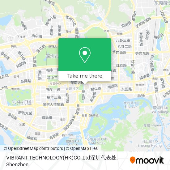 VIBRANT TECHNOLOGY(HK)CO.,Ltd深圳代表处 map