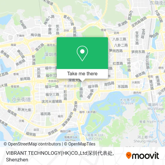VIBRANT TECHNOLOGY(HK)CO.,Ltd深圳代表处 map