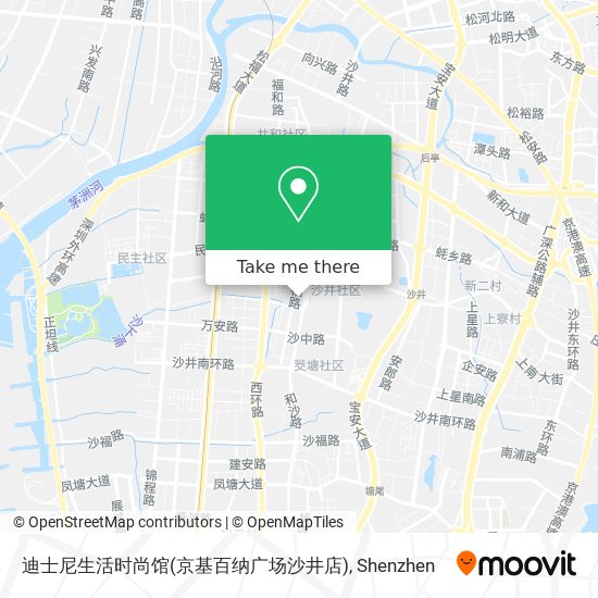 迪士尼生活时尚馆(京基百纳广场沙井店) map