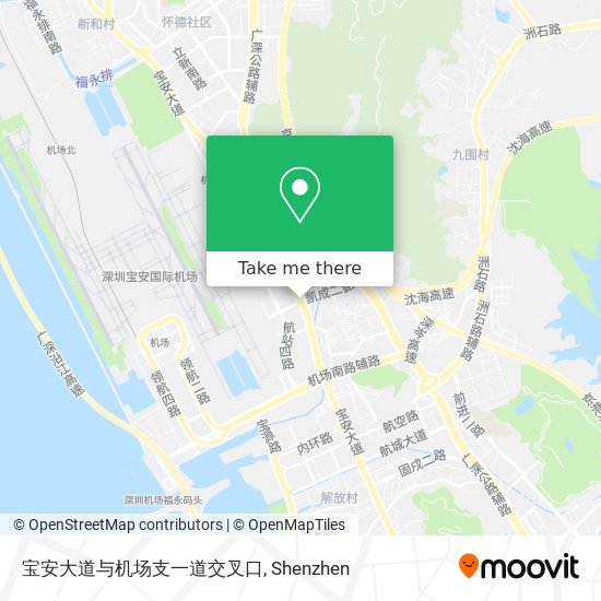 宝安大道与机场支一道交叉口 map