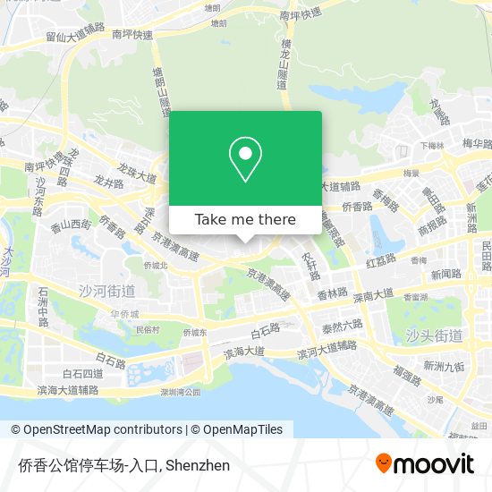侨香公馆停车场-入口 map