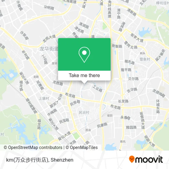 km(万众步行街店) map