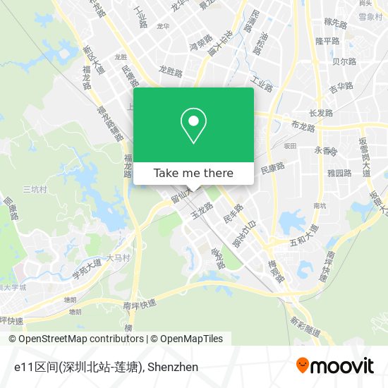 e11区间(深圳北站-莲塘) map