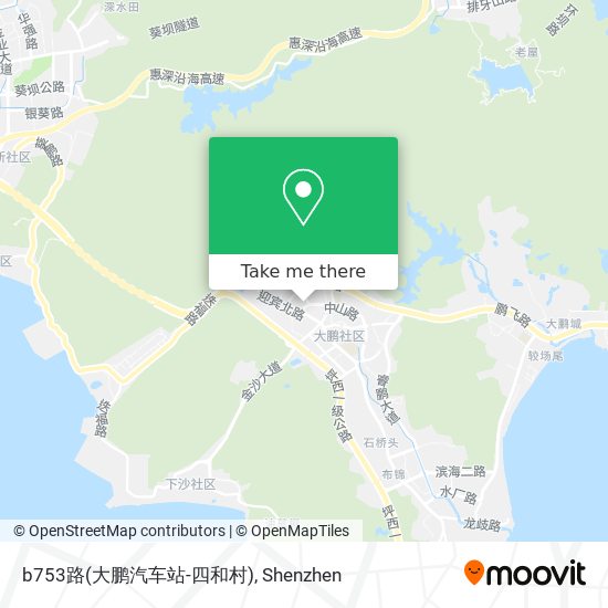 b753路(大鹏汽车站-四和村) map