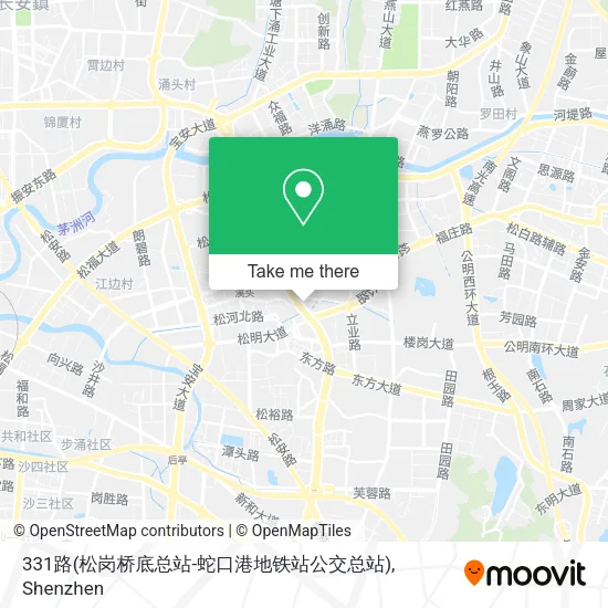 331路(松岗桥底总站-蛇口港地铁站公交总站) map