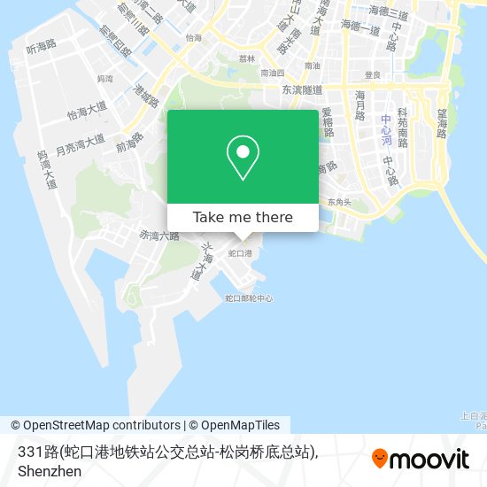 331路(蛇口港地铁站公交总站-松岗桥底总站) map