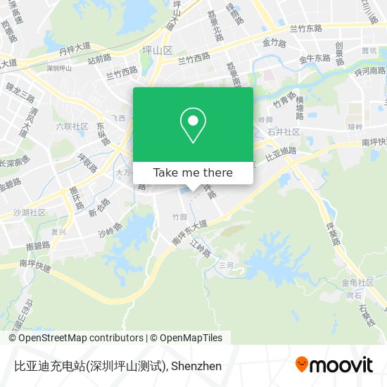比亚迪充电站(深圳坪山测试) map